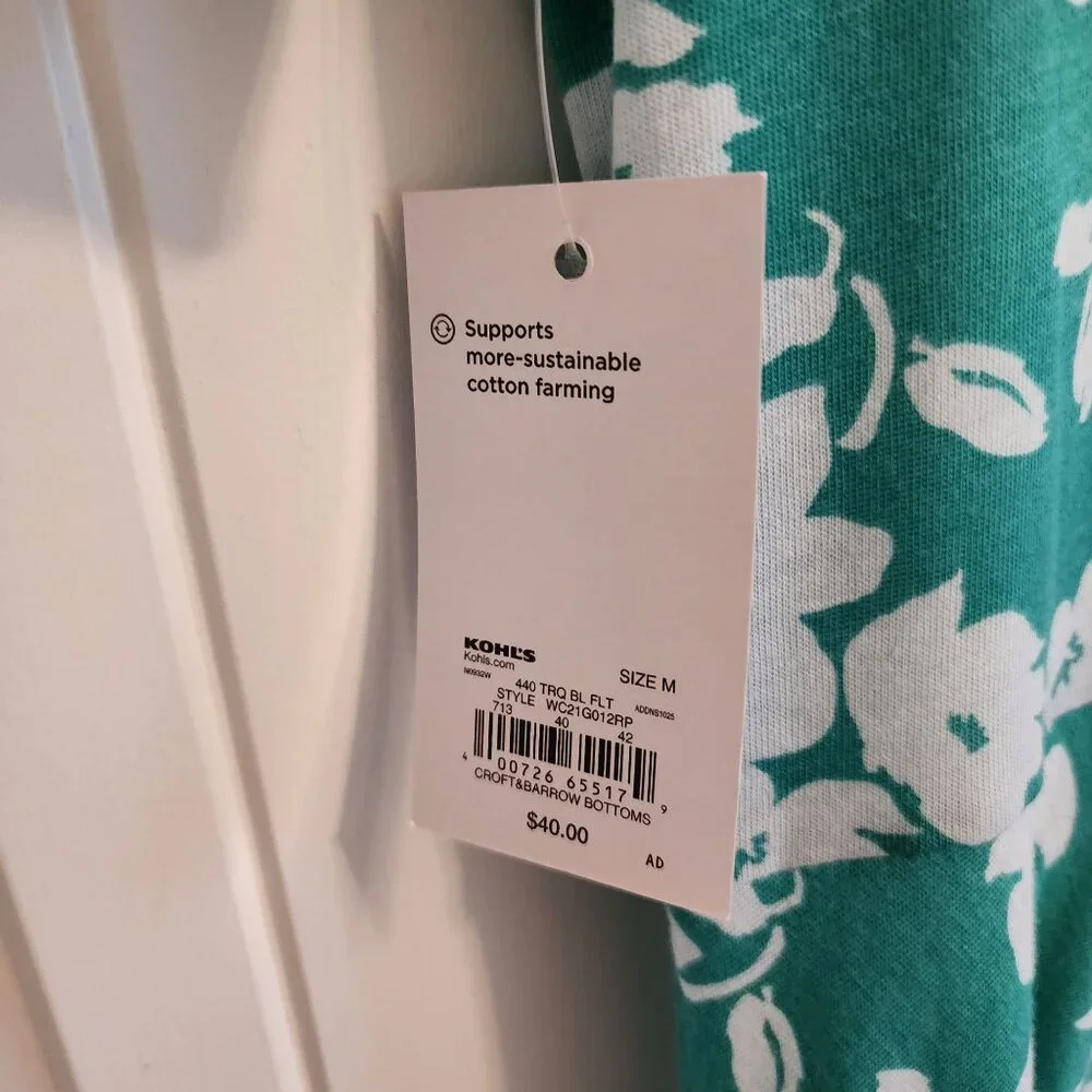 Crowft & Barrow Knit Dress Floral Size Medium NWT - Picture 5 of 7